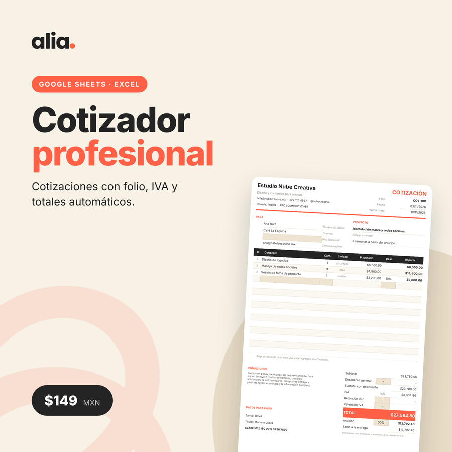 Cotizador profesional